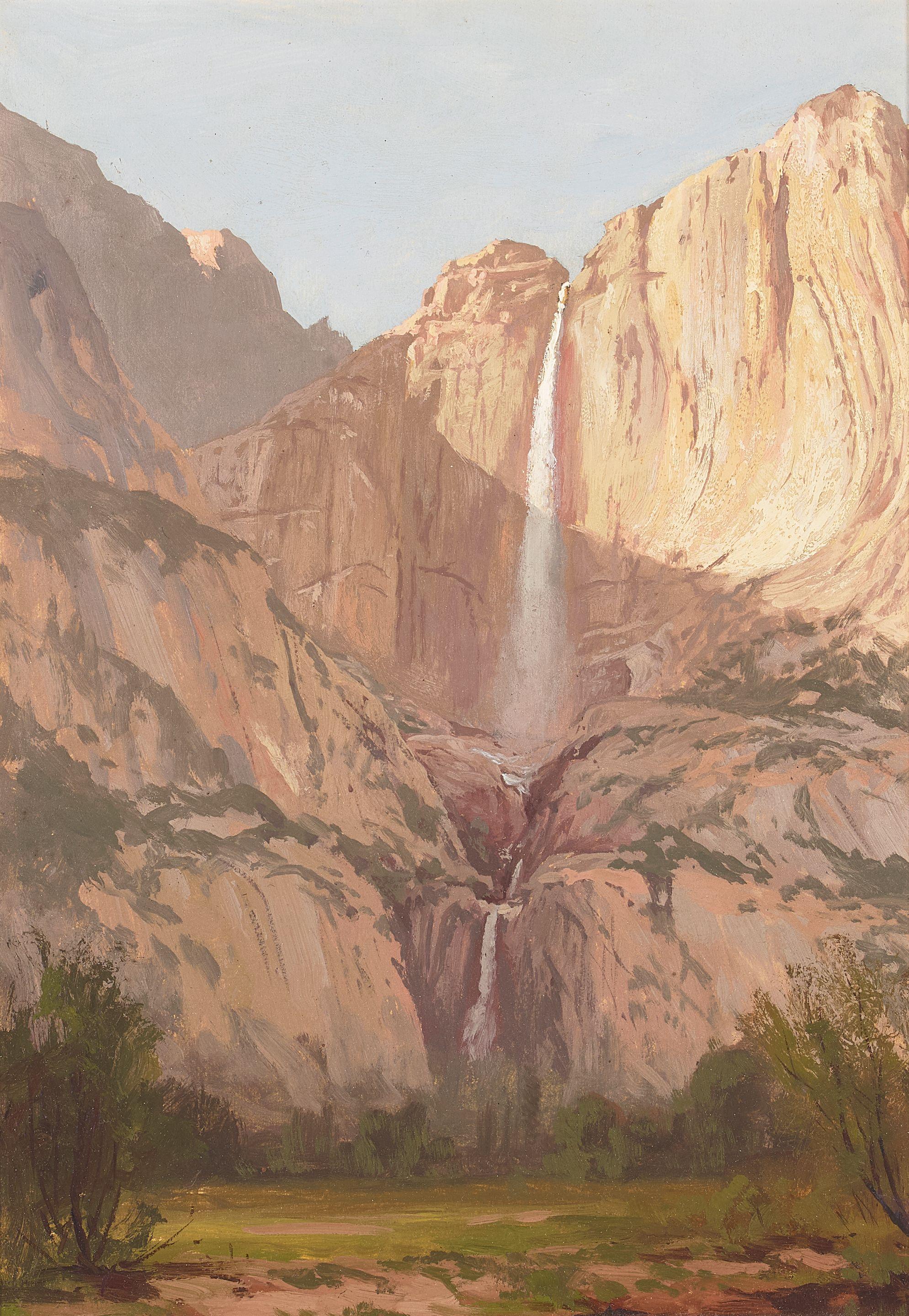 Raymond Dabb Yelland - Yosemite Falls 12 1/2 x 8 1/2 in. framed 19 x 15 in.