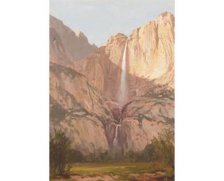 Raymond Dabb Yelland - Yosemite Falls 12 1/2 x 8 1/2 in. framed 19 x 15 in.