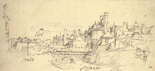 Raymond Lafage - A view of a town, traditionally identified as Paris