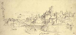 Raymond Lafage - A view of a town, traditionally identified as Paris