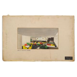 Raymond Loewy - A Group of Four Architectural Renderings of the Shoppers Mart