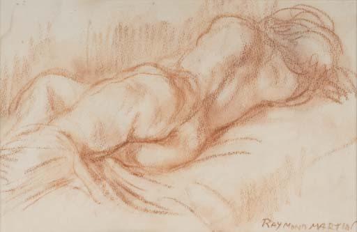 Raymond Martin - Couple nu allongé dans un lit