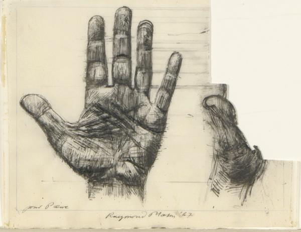 Raymond Mason - Hand study; and two companion sketches