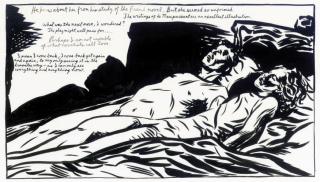 Raymond Pettibon - He knew about her from his study of the French novel (Couple)