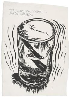 Raymond Pettibon - No Title (First it bends...)