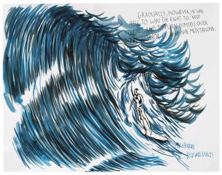 Raymond Pettibon - No Title (Gradually, however, he...)