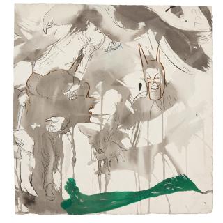 Raymond Pettibon - No title (Gumby asleep...), circa 1990