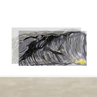 Raymond Pettibon - No Title (Surfer in the Great Wave), 1993