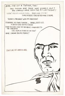 Raymond Pettibon - Untitled (Dad I\'Ve Got A Tattoo Too!)