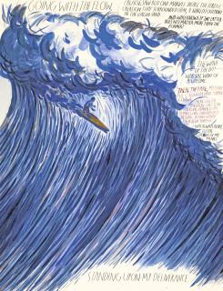 Raymond Pettibon - Untitled (Going With The Flow...)