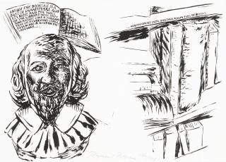 Raymond Pettibon - Untitled (Inside The Bookcase...)