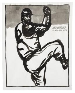 Raymond Pettibon - Untitled (With His Notes At His Elbows...)