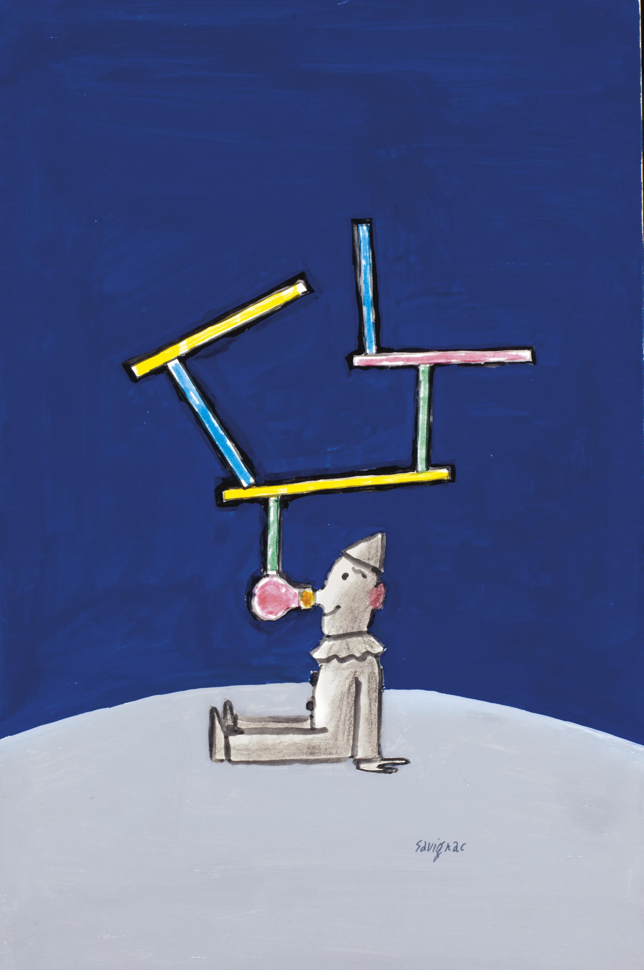 Raymond Savignac - Sans titre (Le nez ampoule)