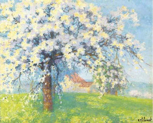 Raymond Thibésart - Pommier en fleurs