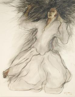 RC Gorman - An RC Gorman pastel drawing, 1976