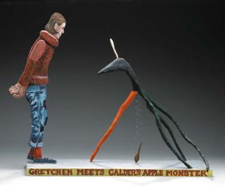 Red Grooms - Gretchen Meets Calder\'s Apple Monster