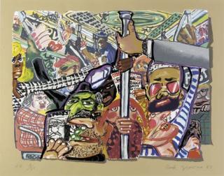 Red Grooms - Saskia Down the Metro, from New York, New York (K. 97)