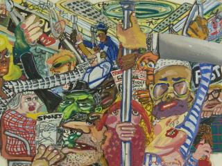 Red Grooms - Saskia Down The Metro/Subway Riders (From The Series New York, New York)