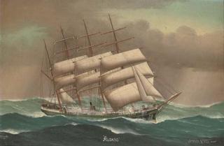 Reginald A. Borstel - The barque Alonso in heavy seas