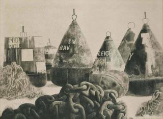 Reginald Brill - Buoys and Chains, Harwich