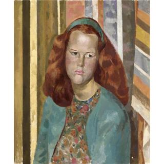 Reginald Brill - Portrait Of A Young Woman With Red Hair