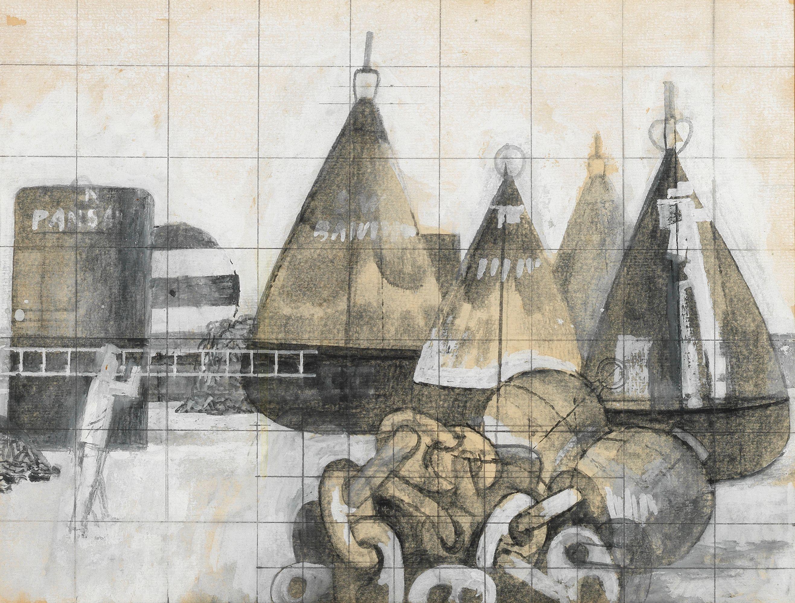 Reginald Brill - Study of Buoys and Chains