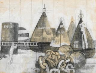 Reginald Brill - Study of Buoys and Chains