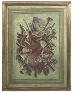 Reginald John Whistler - Tromp l\'oeil trophy, a panel for an interior