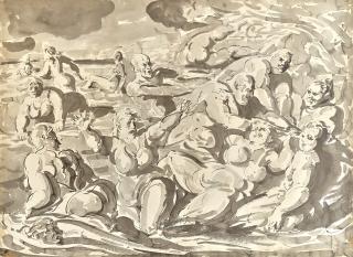 Reginald Marsh - Bathers in Surf: A Double-Sided Work