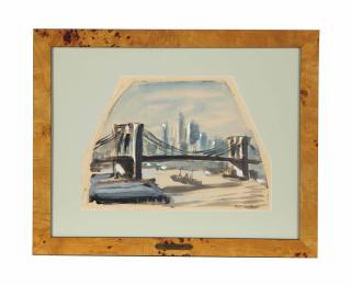 Reginald Marsh - Brooklyn Bridge; And Two Companion Works