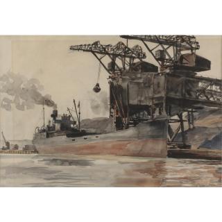 Reginald Marsh - Burns Coal And Coke Yards In Gravesend Bay, Coney Island, Brooklyn