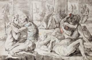 Reginald Marsh - Coney Island Beach Scenes: A Double-Sided Watercolor