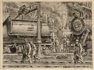 Reginald Marsh - Erie R.R. Yards (Sasowsky 87)