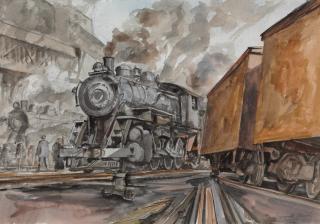 Reginald Marsh - Erie R.R.