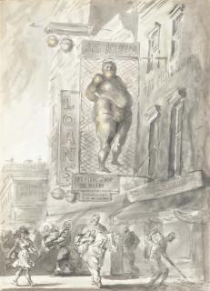 Reginald Marsh - Fat Men\'s Shop