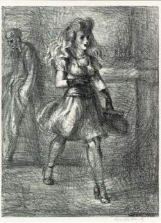 Reginald Marsh - Girl Walking (Elevated) (Sasowsky 28)