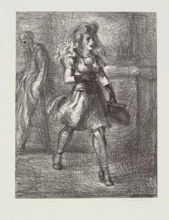 Reginald Marsh - Girl Walking (Elevated)