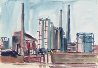 Reginald Marsh - Industrial Scene