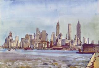 Reginald Marsh - New York Skyline