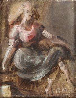 Reginald Marsh - Seated Girl