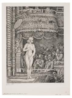 Reginald Marsh - Striptease at New Gotham