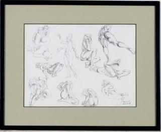 Reginald Marsh - Studies of a female nude