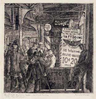 Reginald Marsh - Tatoo-Shave-Haircut (Sasowsky 140)