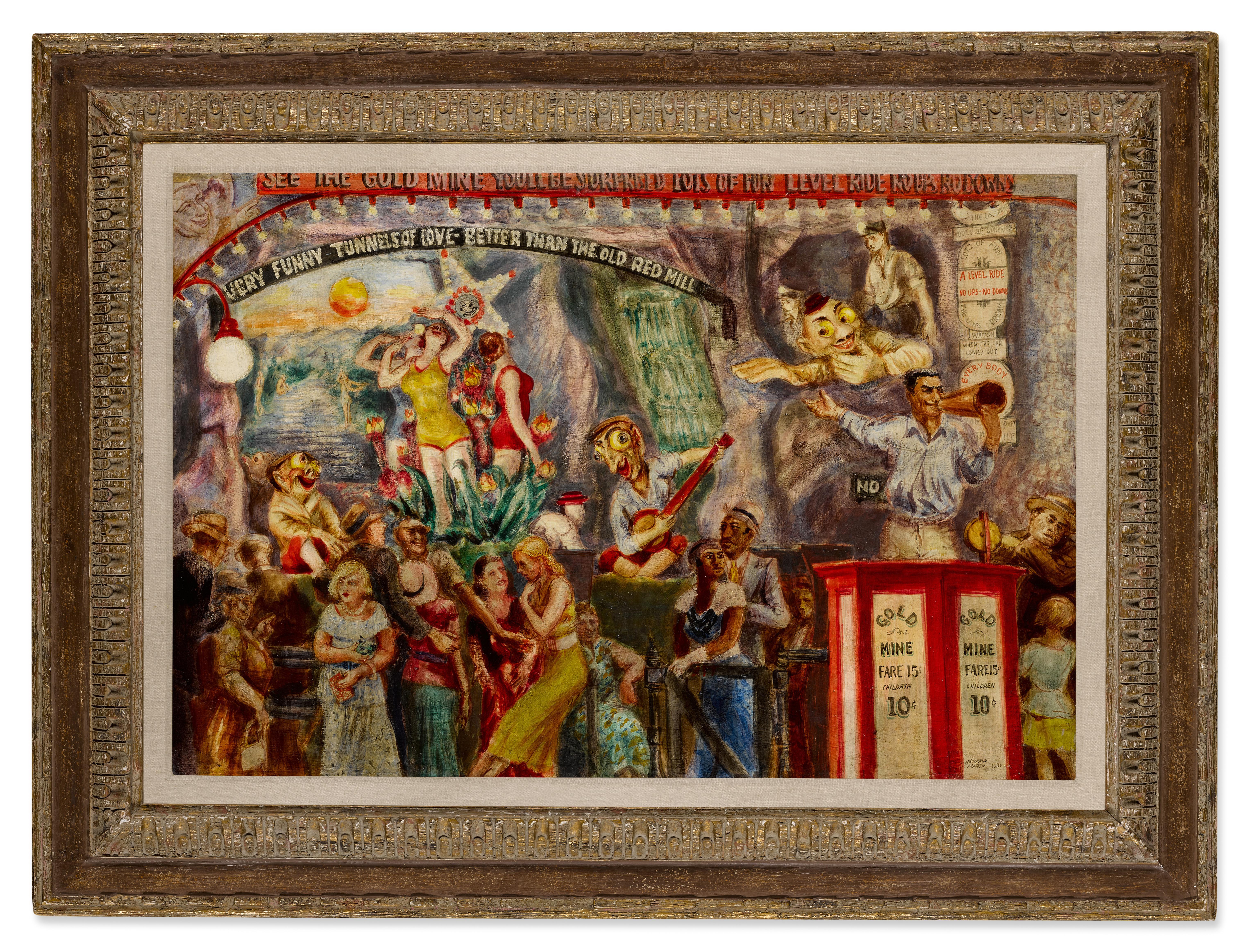 Reginald Marsh - The Gold Mine Ride (Tunnels of Love)