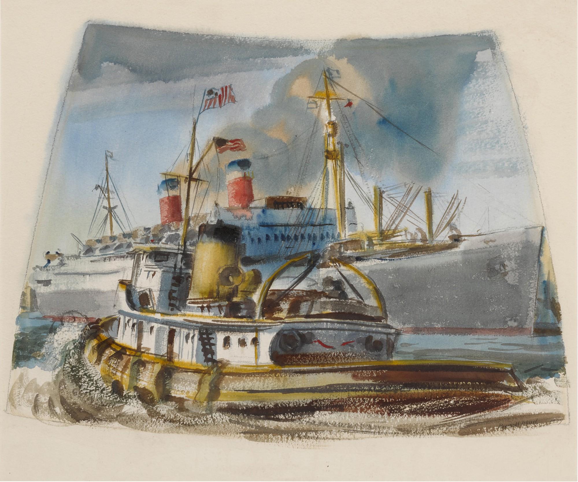Reginald Marsh - Tug Boats