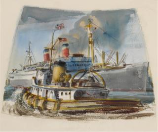 Reginald Marsh - Tug Boats