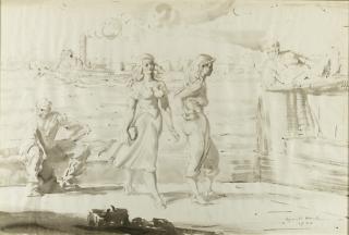 Reginald Marsh - Two Women on the Wharf