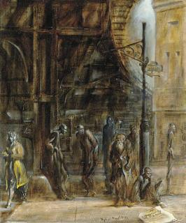 Reginald Marsh - Two Women Picked by Ike for Top Places (Third Avenue El)