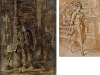 Reginald Marsh - Under The El And Walking Woman: A Double-Sided Work