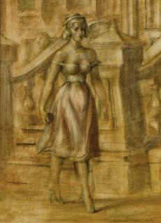 Reginald Marsh - Woman Walking